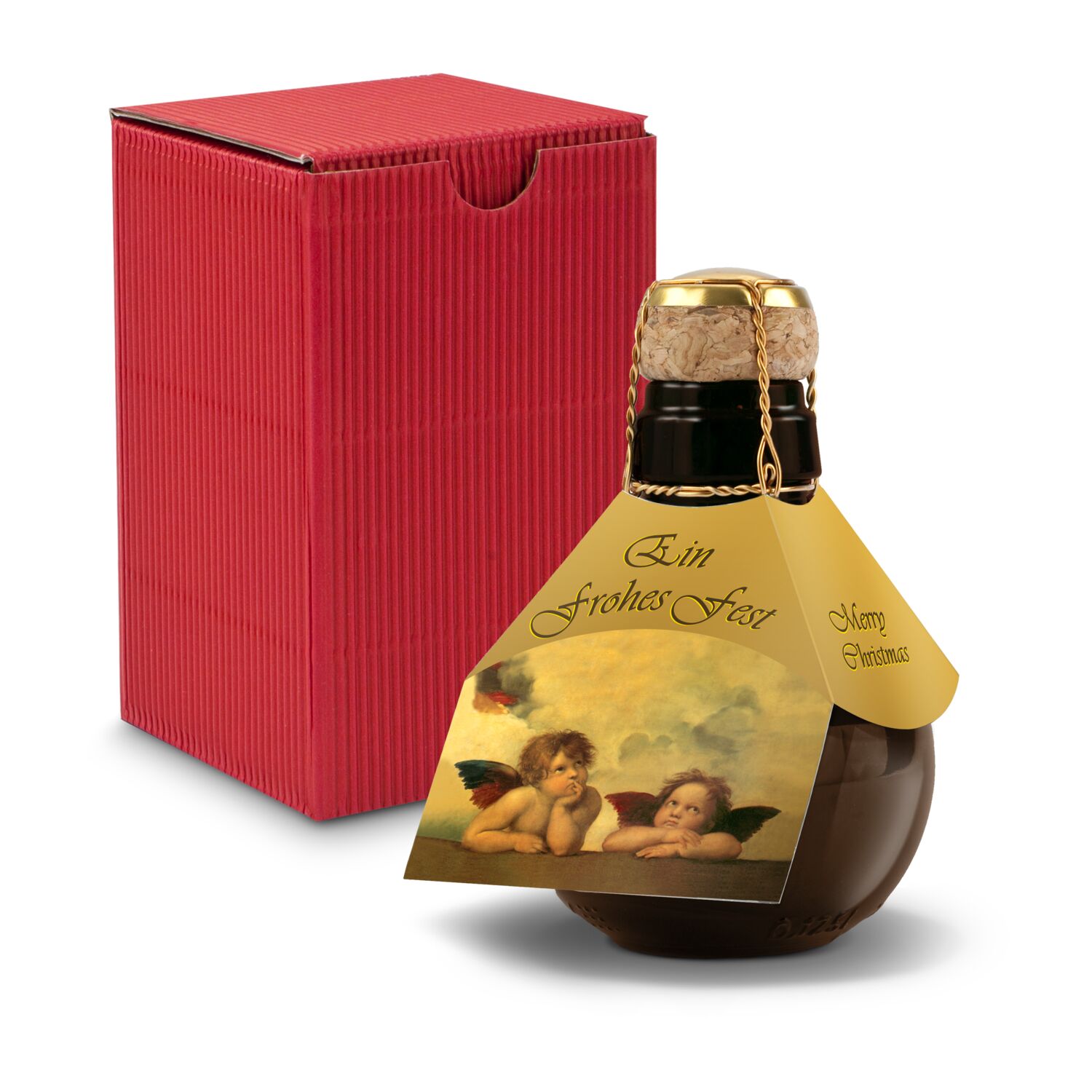 Kleinste Sektflasche der Welt! Raffael - Inklusive Geschenkkarton in Rot, 125 ml