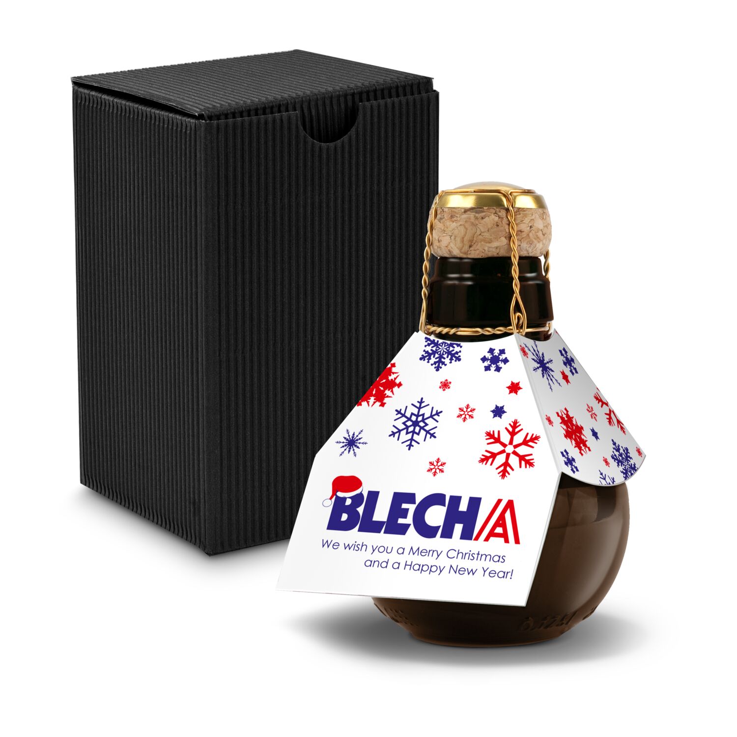 Kleinste Sektflasche der Welt! Eigendesign - Inklusive Geschenkkarton in Schwarz, 125 ml