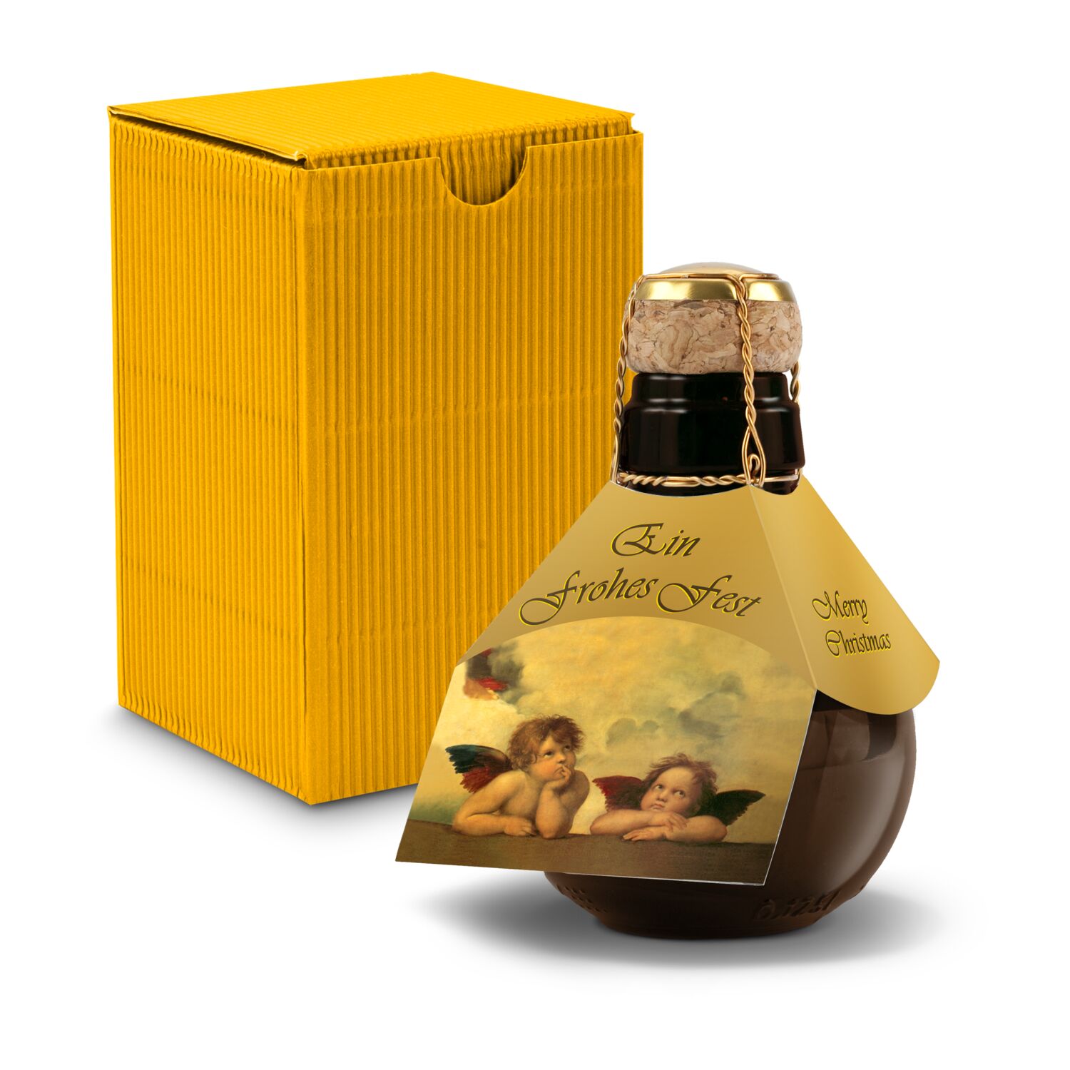 Geschenkartikel / Präsentartikel: Kleinste Sektflasche: Weihnachts-Raffael