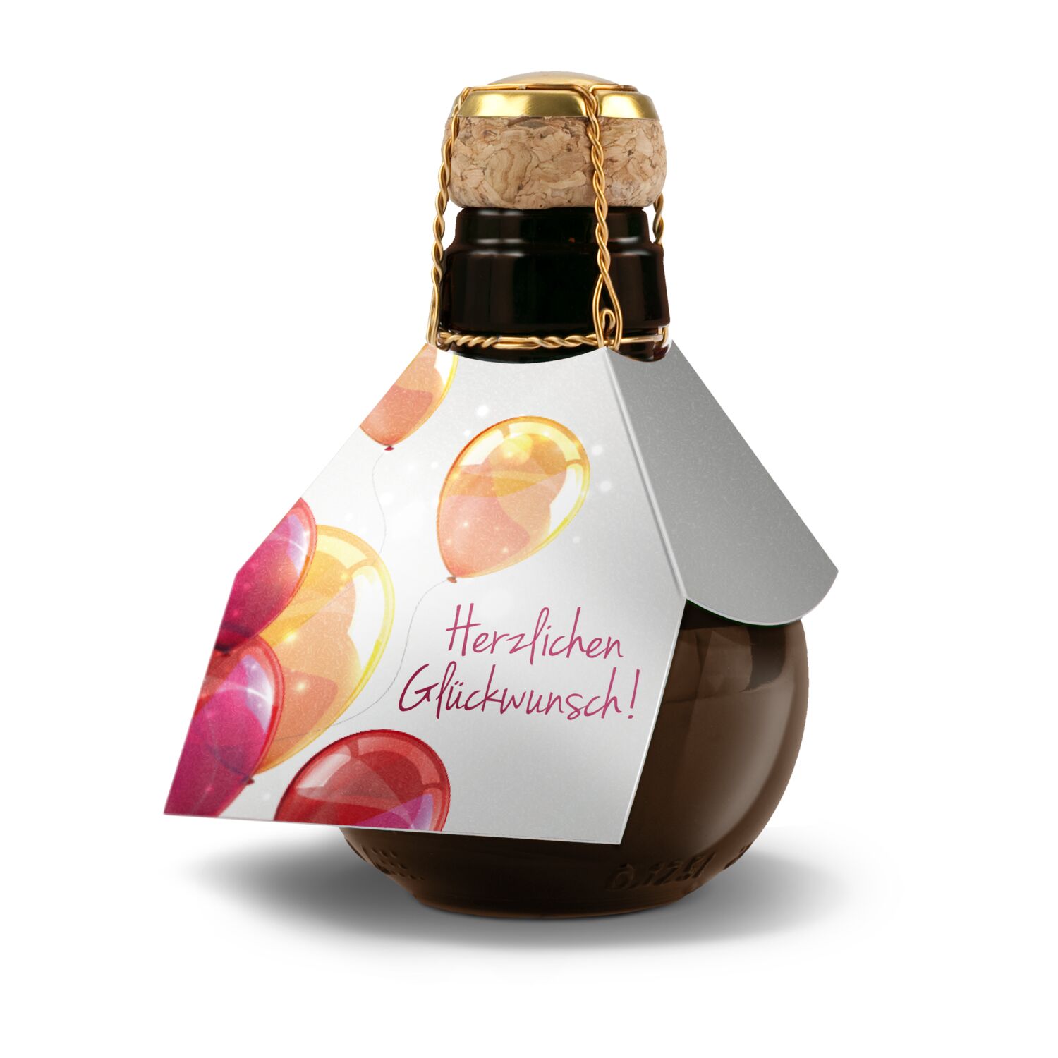 Kleinste Sektflasche der Welt! Herzlichen Glückwunsch - Ohne Geschenkkarton, 125 ml