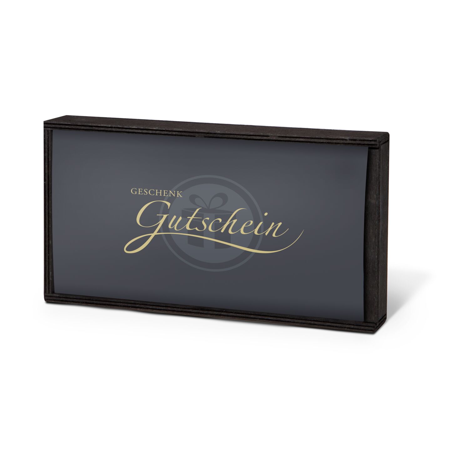 Geschenkgutschein Gold in Holzkiste, Kategorie 35 €, große Auswahl an Präsenten, Lifestyle- und Wellnessprodukten