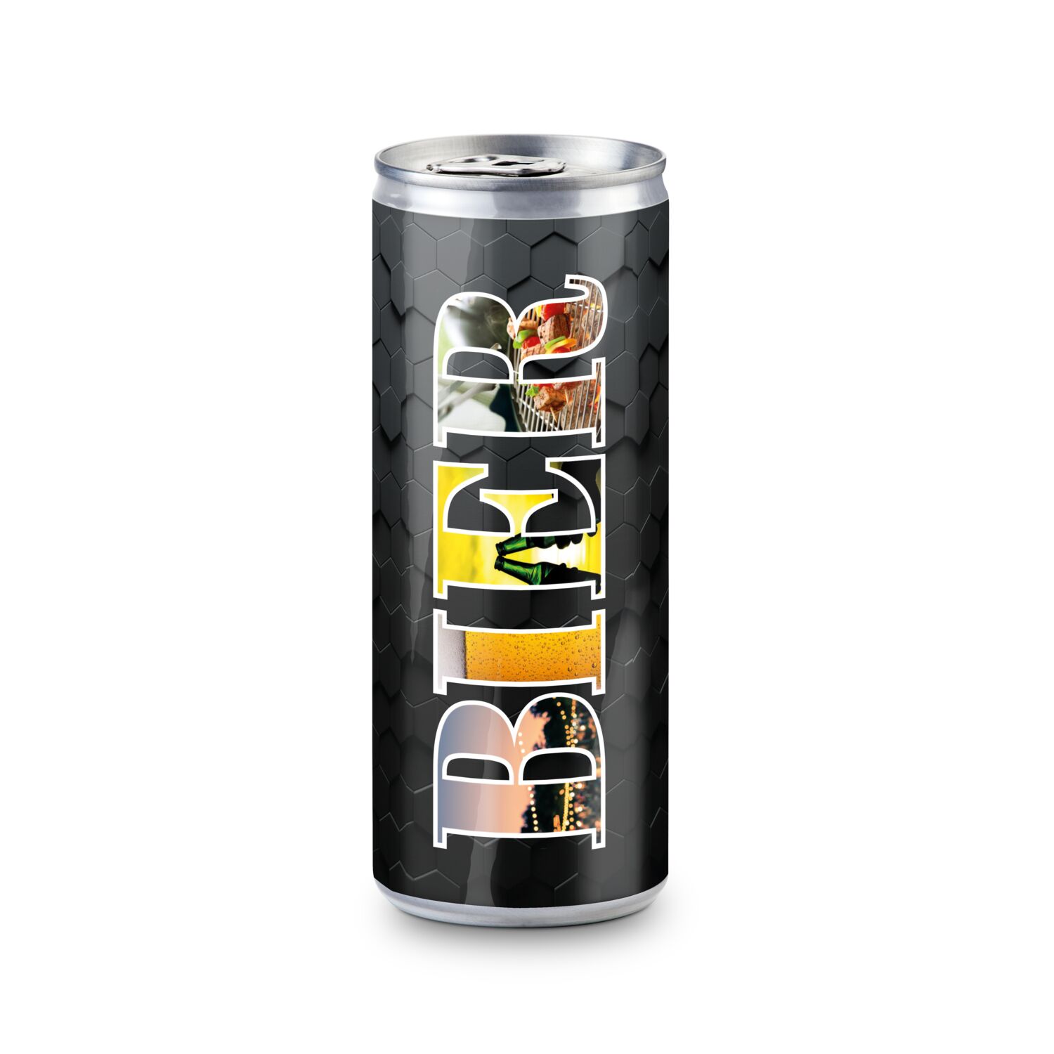 Helles Bier in der Slimline Dose, feinherb und leicht malzig - Papier-Etikett, 250 ml